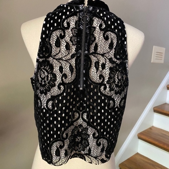 Free People Velvet Lace Black Top - Picture 8 of 11